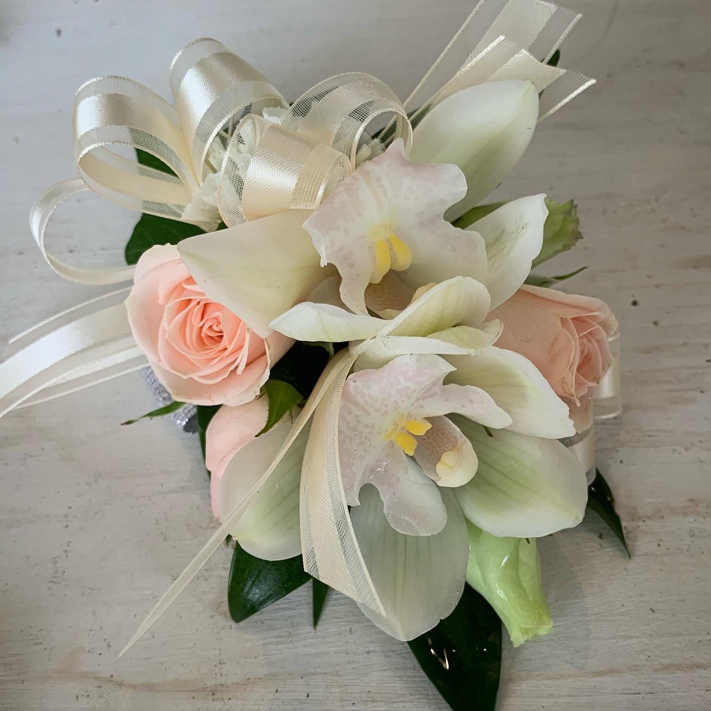 Cymbidium Spray Rose Corsage