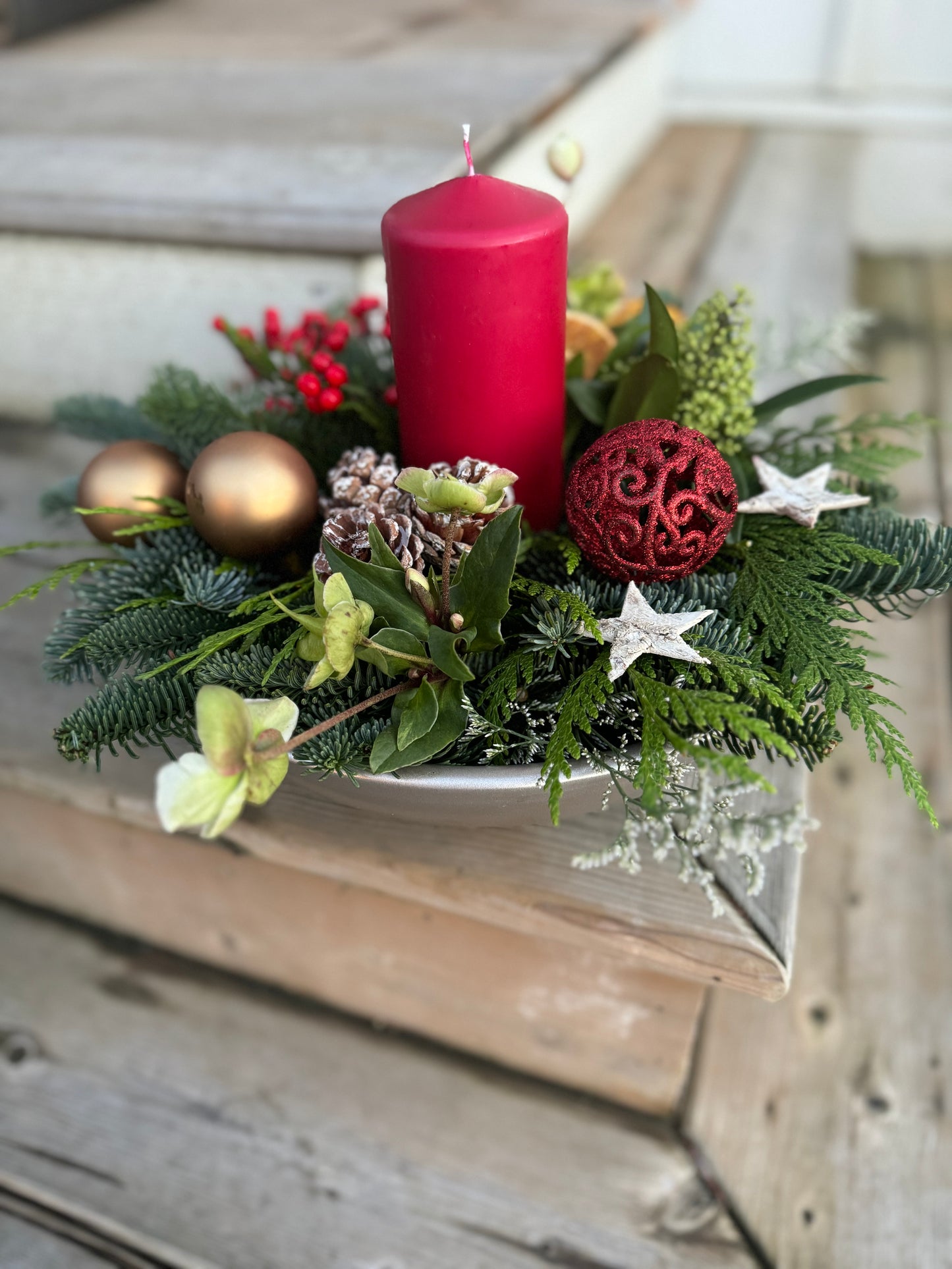 Pillar Candle Round Centrepiece