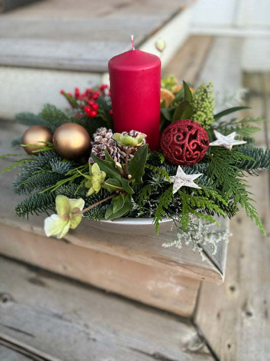 Pillar Candle Round Centrepiece