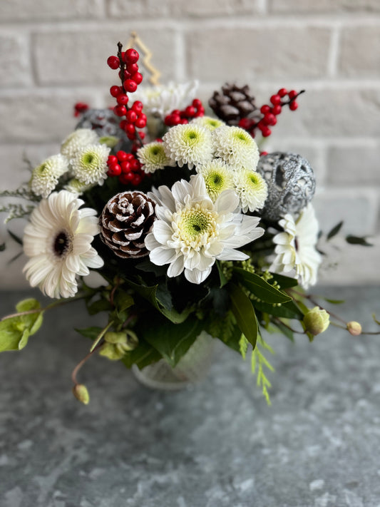 Christmas Vase Centrepiece